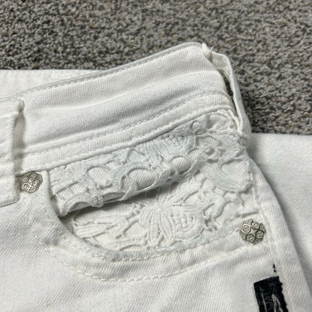Silver Jeans Womens 31 White Suki Mid Capri 25